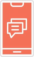 Mobile message Icon Design Illustration vector