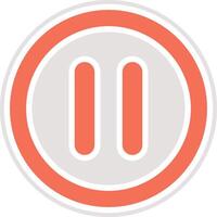 Pause button Icon Design Illustration vector