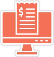 Invoice slip Icon Design Illustration vector
