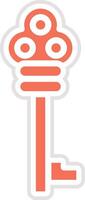 Medieval key Icon Design Illustration vector