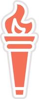 Fire torch Icon Design Illustration vector