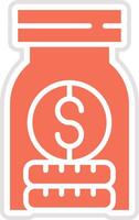 Money jar Icon Design Illustration vector