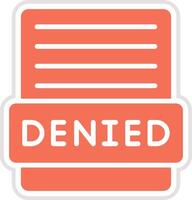 Denied Icon Design Illustration vector