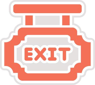Exit Icon Design Illustration vector