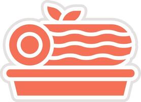 Roll Cake Icon Design Illustration vector