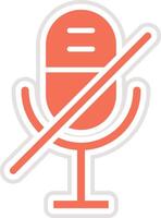Microphone disable Icon Design Illustration vector