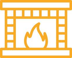 Fireplace Icon Design Illustration vector