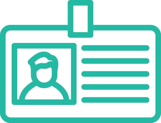 Id card Icon Design Illustration