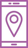 Mobile location Icon Design Illustration vector