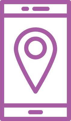Mobile location Icon Design Illustration