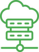 Cloud server Icon Design Illustration vector