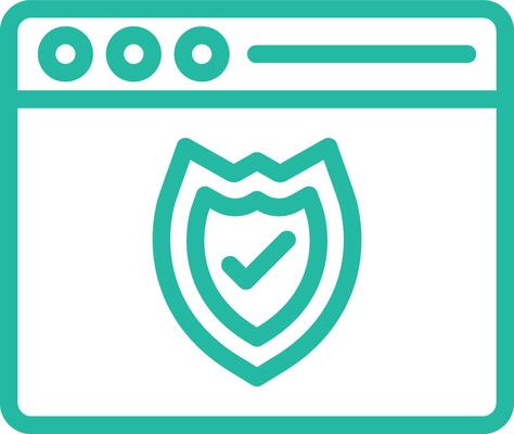 Web protection Icon Design Illustration