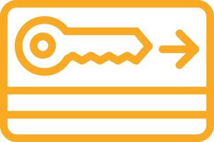 Key card Icon Design Illustration vector