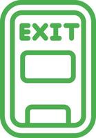 Emergency exit Icon Design Illustration vector