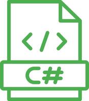 C sharp Icon Design Illustration vector