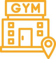 Gym Location Icon Design Illustration vector