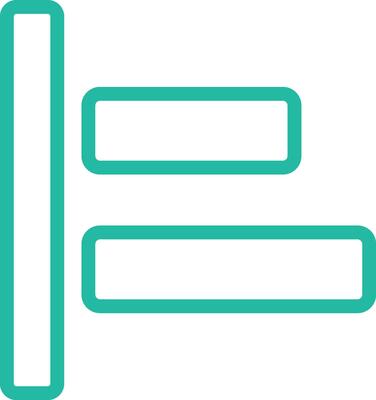 Left alignment Icon Design Illustration