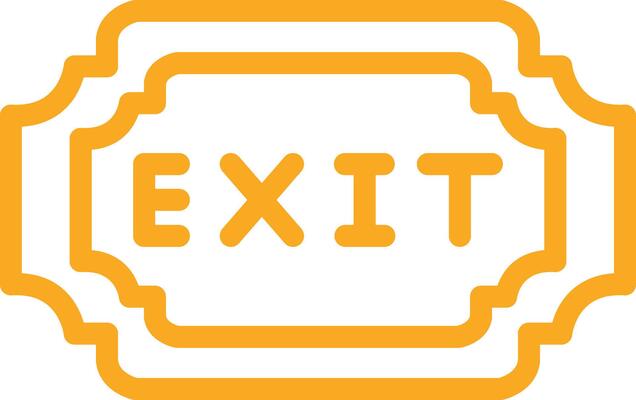 Exit Icon Design Illustration