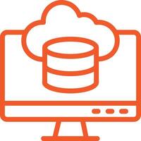 Cloud database Icon Design Illustration vector