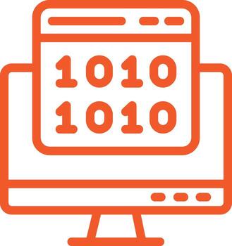binario código icono diseño ilustración vector