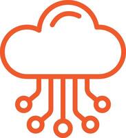 Cloud Hosting Icon Design Illustration vector