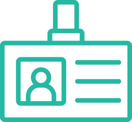 Id Card Icon Design Illustration