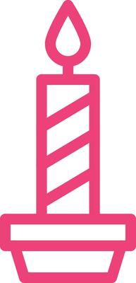 Candle Icon Design Illustration
