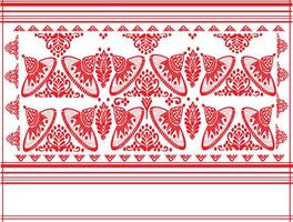 Assamese Gamosa Pattern Design with Japi. vector