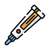 A syringe with a needle on it vector