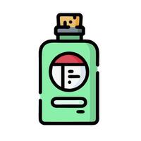 A bottle of alcohol with a red cap on it vector