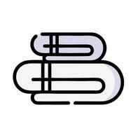 A stack of books on a white background vector