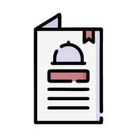 A book with a red ribbon on it vector