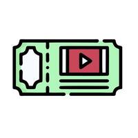 A ticket with a player icon vector
