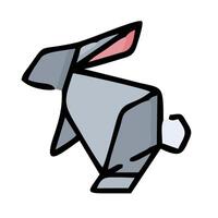 A rabbit is shown in a flat style vector