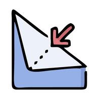 A triangle with an arrow pointing up vector