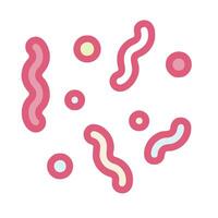 A pink and blue icon of bacteria and viruses vector