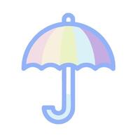 A colorful umbrella with a rainbow design vector