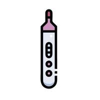 A thermometer with a pink tip on it vector