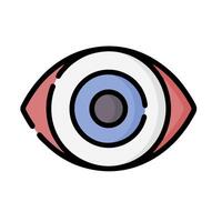 An eye icon on a white background vector