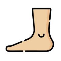 A cartoon foot with a smiley face vector