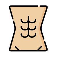 A waist trainer with a belt on it vector