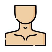 A man's torso with a heart on it vector