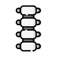 A stack of pipes on a white background vector