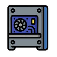 A computer with a fan on it vector