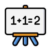 A whiteboard with the number 1 2 on it vector