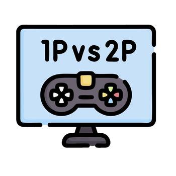 the word ip vs 2p is displayed on a monitor vector