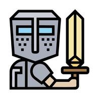 A knight holding a sword and shield vector