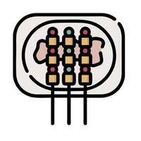 A square with a bunch of different colored buttons vector