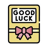 Good luck book with bow and text vector