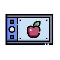An apple is on a computer screen vector